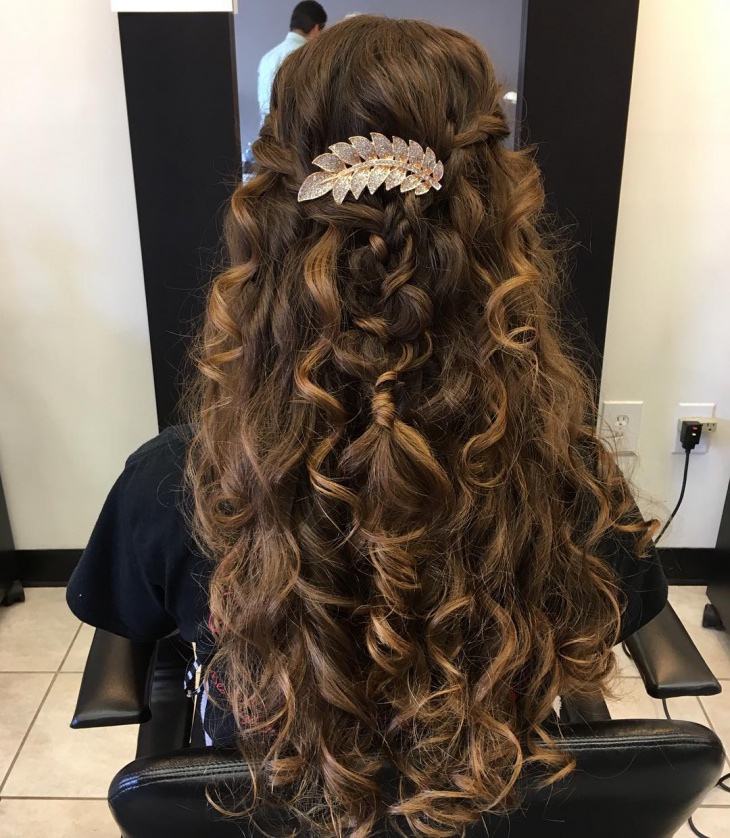 prom hairdo for curly hair