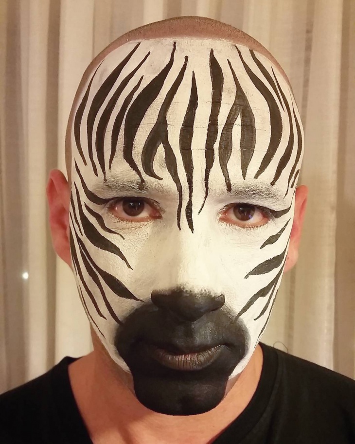 zebra makeup for men