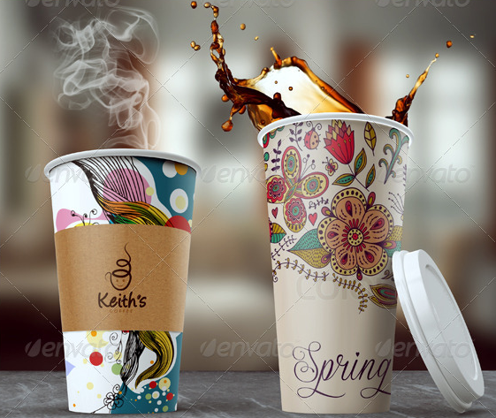 elegant coffee cup mockup