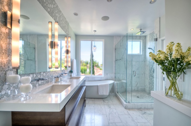 white contemporary bathroom design