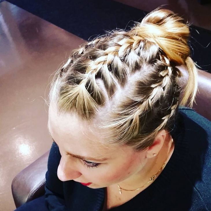 funky twisted hairstyle for braid