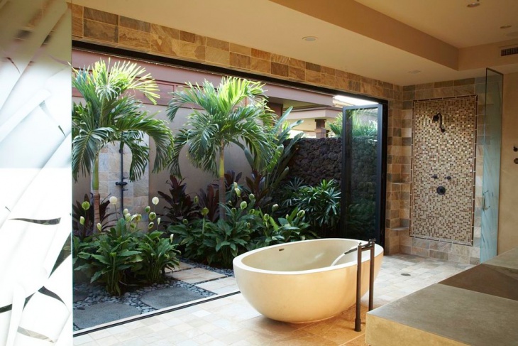 tropical style bathroom