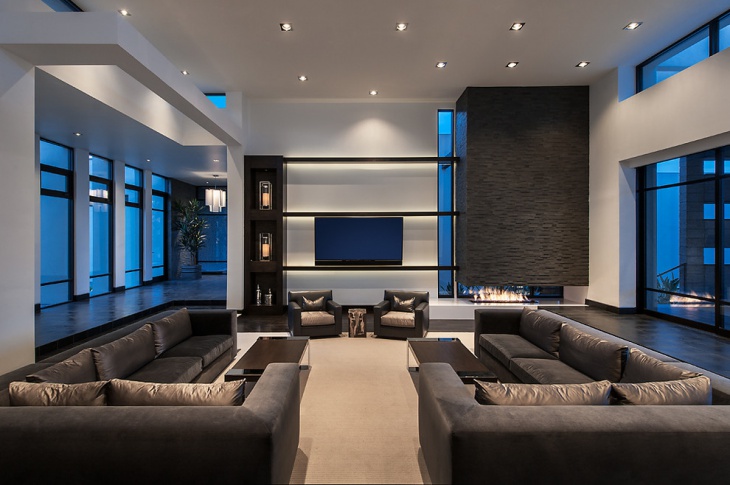 lavish contemporary living room