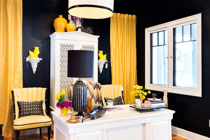 black and yellow office furniture