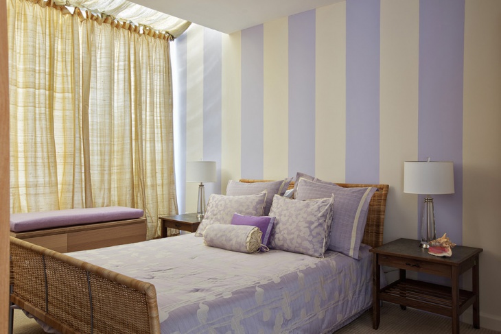 purple and white girls bedroom idea