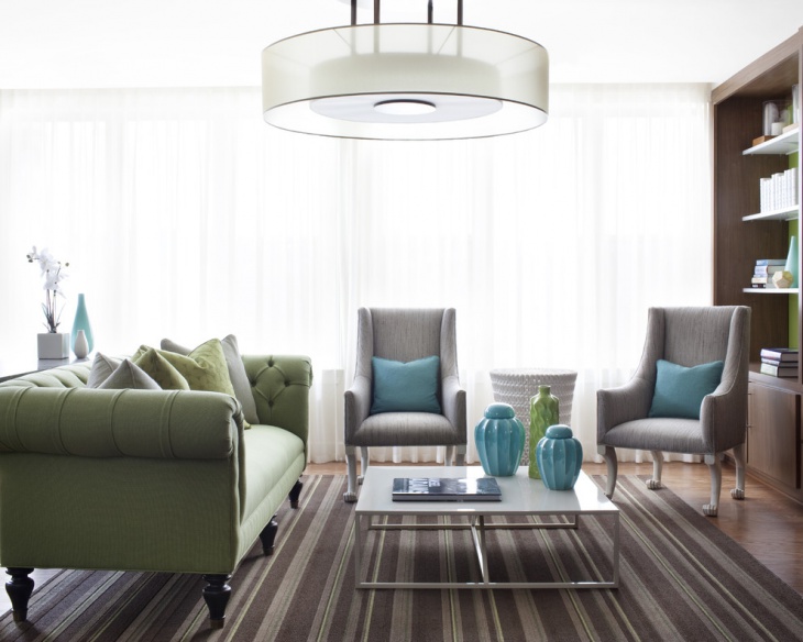 green sofa design for family room