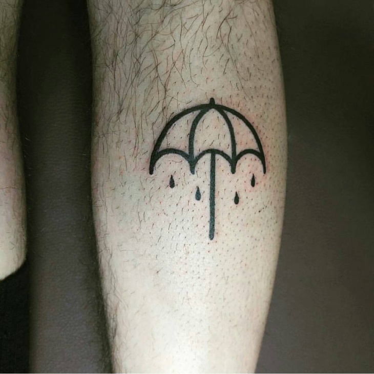 simple umbrella tattoo