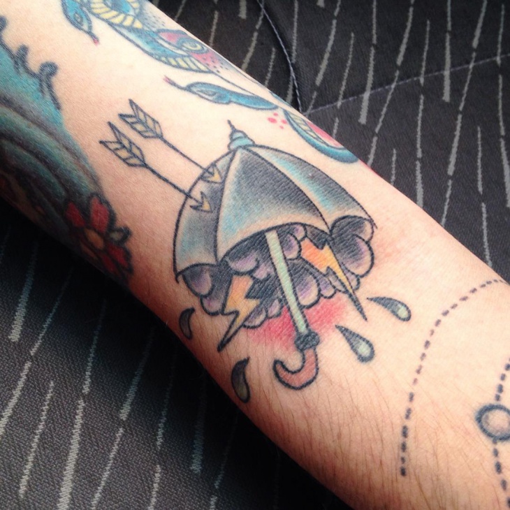 traditional umbrella tattoo