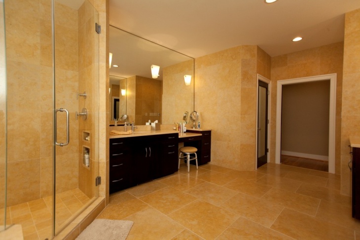 16+ Gold Tile Bathroom Designs, Decorating Ideas Design