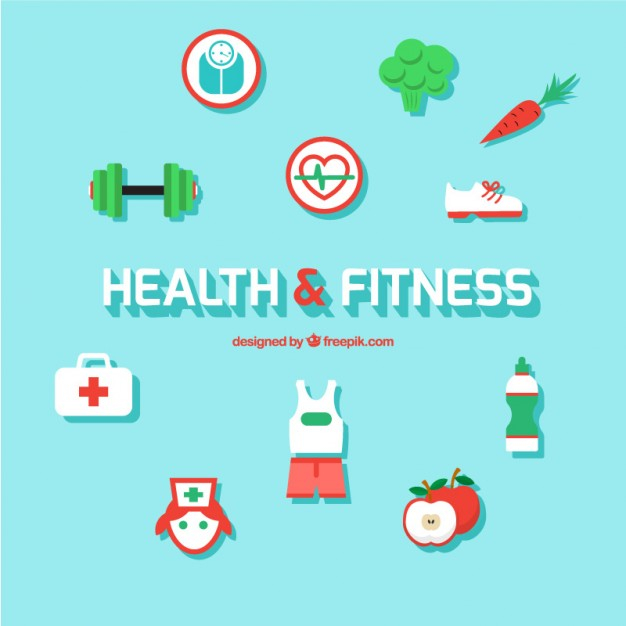 health and fitness icons free vector
