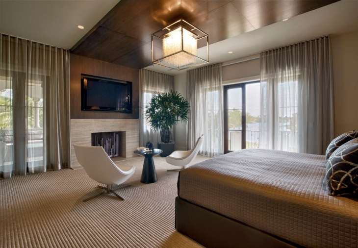 lavish bedroom with charming light
