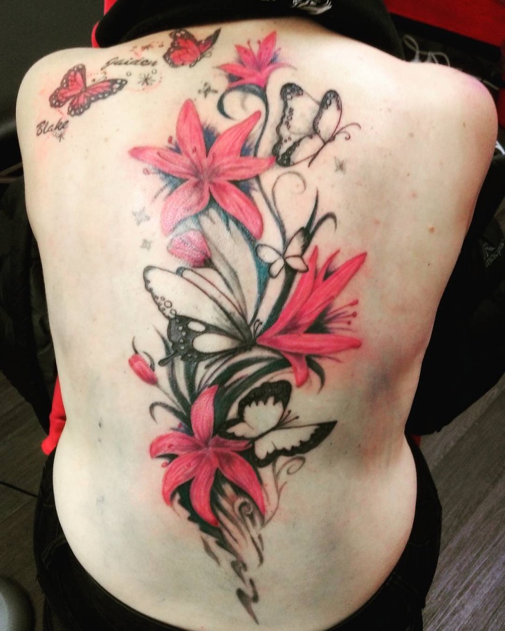 red and black inked tattoo