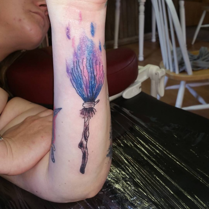 broomstick tattoo