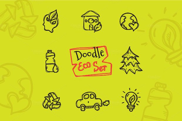 ecology doodle icons