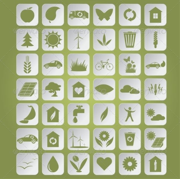 nature eco icons