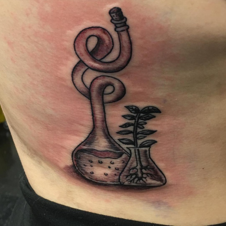 unique science tattoo design