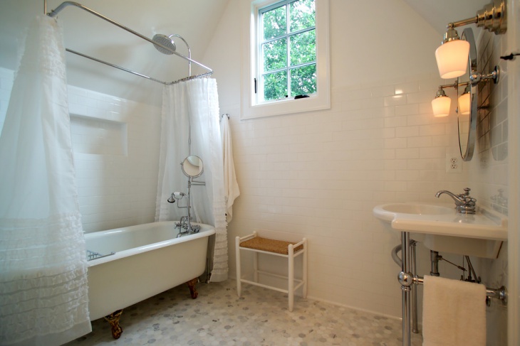 white vintage style bathroom
