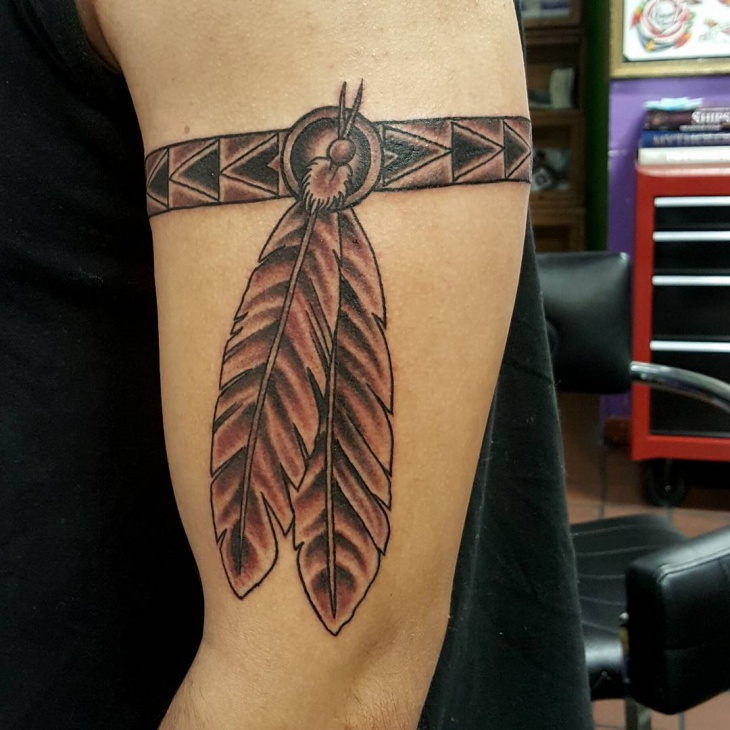 aztec tribal armband tattoo