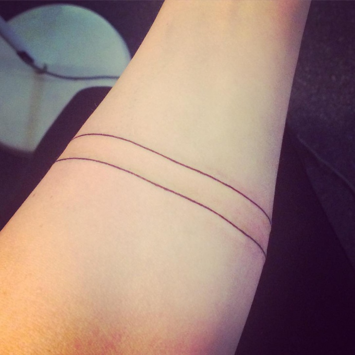 armband line tattoo idea