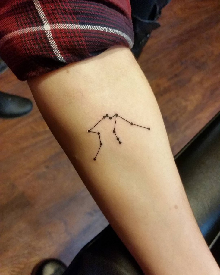 aquarius constellation tattoo design