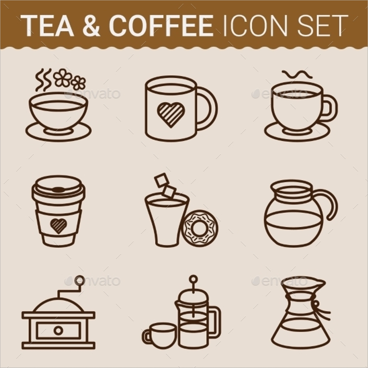 set of coffee vectors icons vector illustration