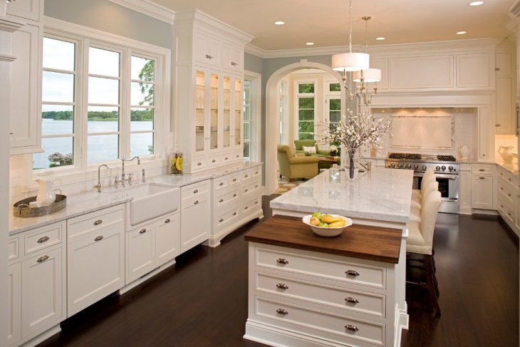 traditional white kitchen cabinets design