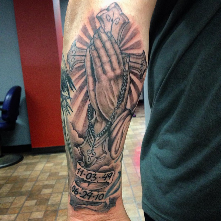 christianity hand tattoo design