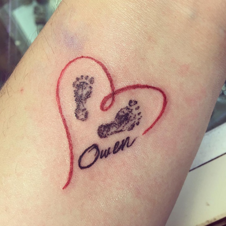 lovely heart tattoo design