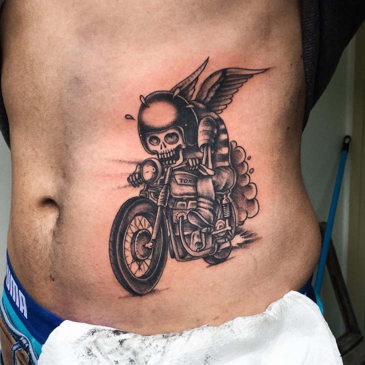 beautiful motorcycle tattoo