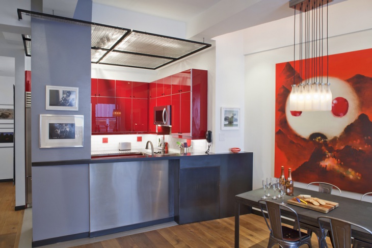 red and white kitchen design