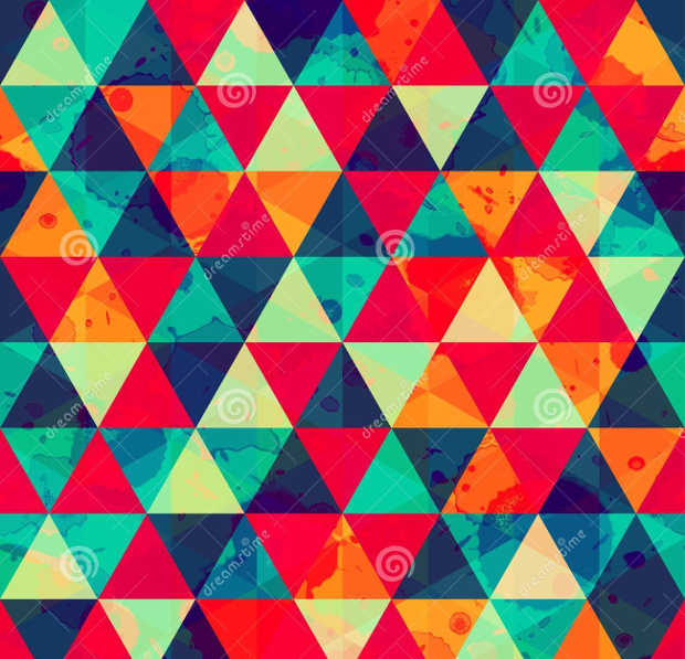 colored triangle seamless pattern