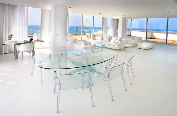 glass dining table idea