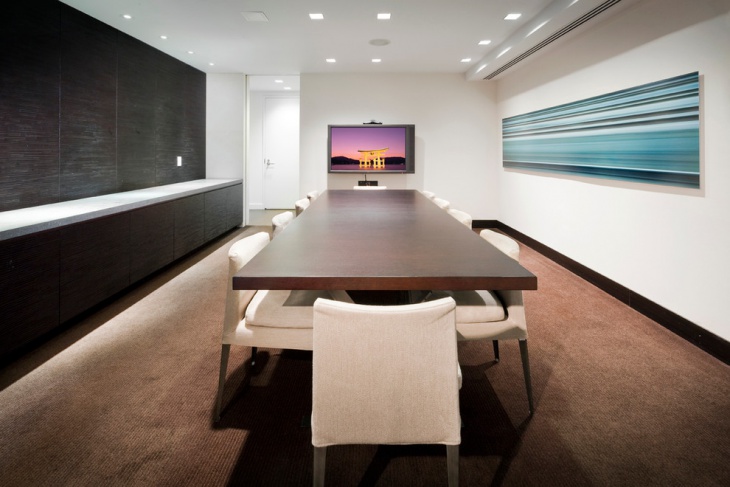luxury conference room with furniture