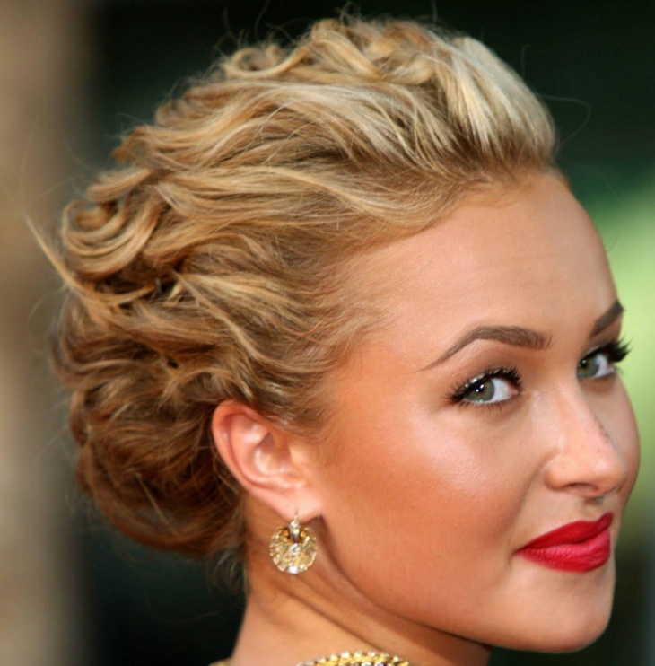 hayden panettiere curly updo hairstyle