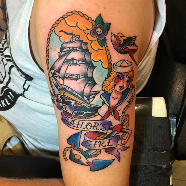 sailor girl tattoo