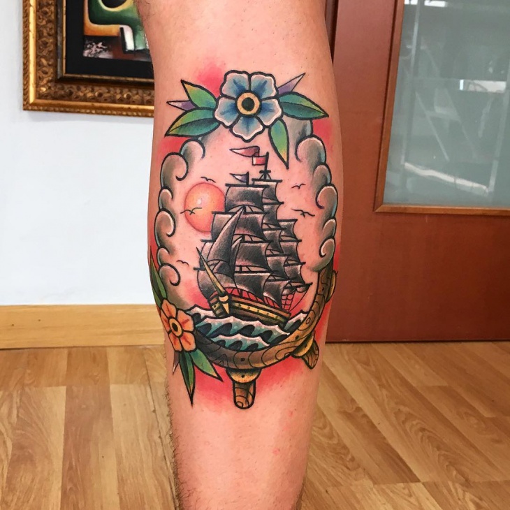 sailor ship tattoo