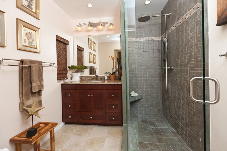 small eclectic style bathroom 