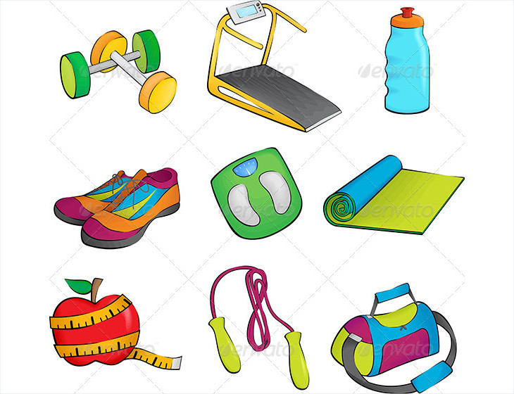 exercise equipment icons
