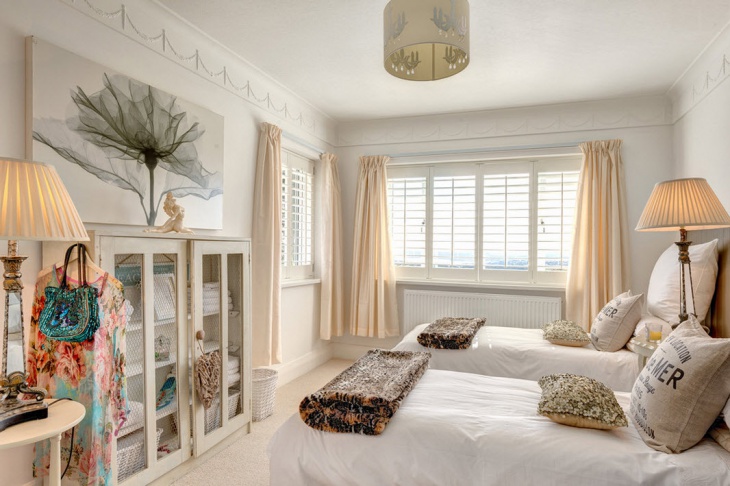 shabby chic style guest room