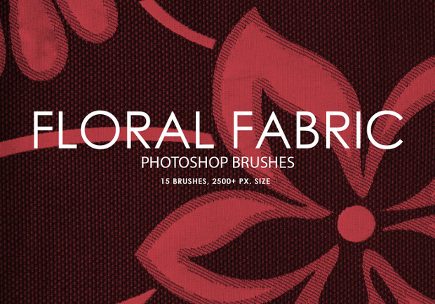 free floral fabric photoshop brushes