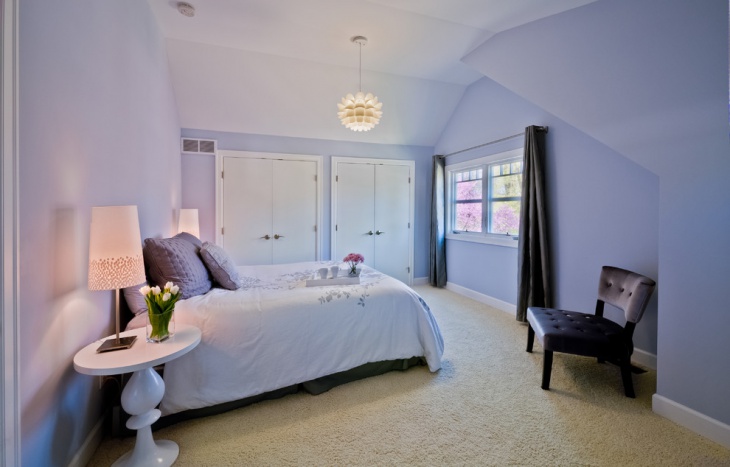 flower lamp with violet bedroom