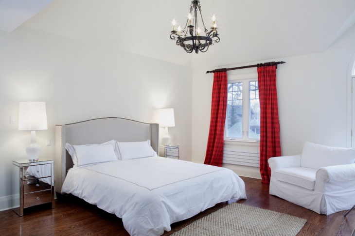 cozy bedroom chandelier idea
