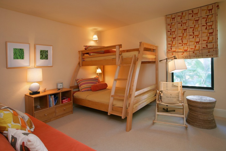 simple wooden kid bedroom