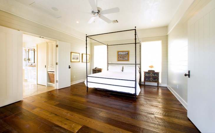 narrow bedroom flooring idea