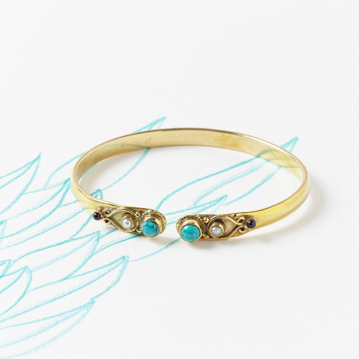 gold turquoise bracelet