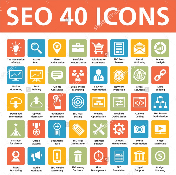 collection of seo icons