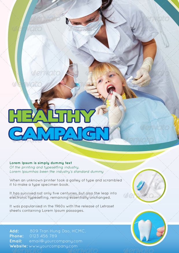 hospital healthy promotional flyer
