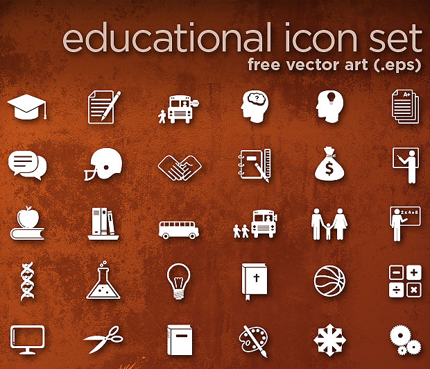 free education icon set