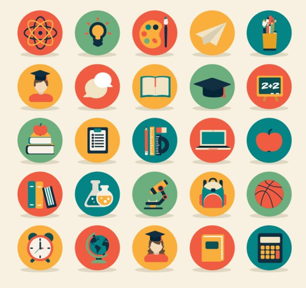 education icons collection
