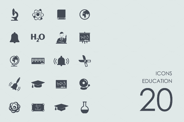 simple education icons
